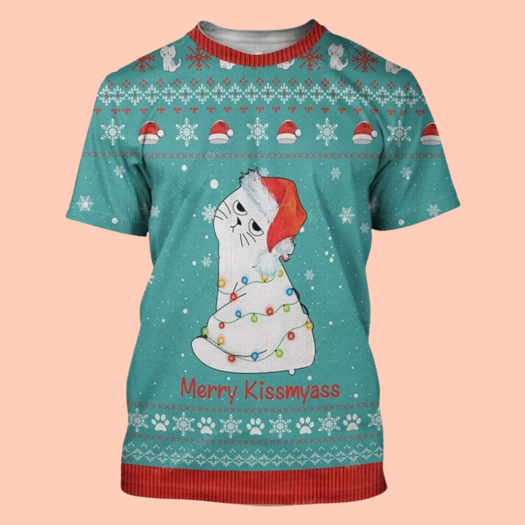 Merry Kissmyass 3D Cat T-Shirt / Hoodie / Sweatshirt / Zipper Hoodie - Gift For Cat's Lovers