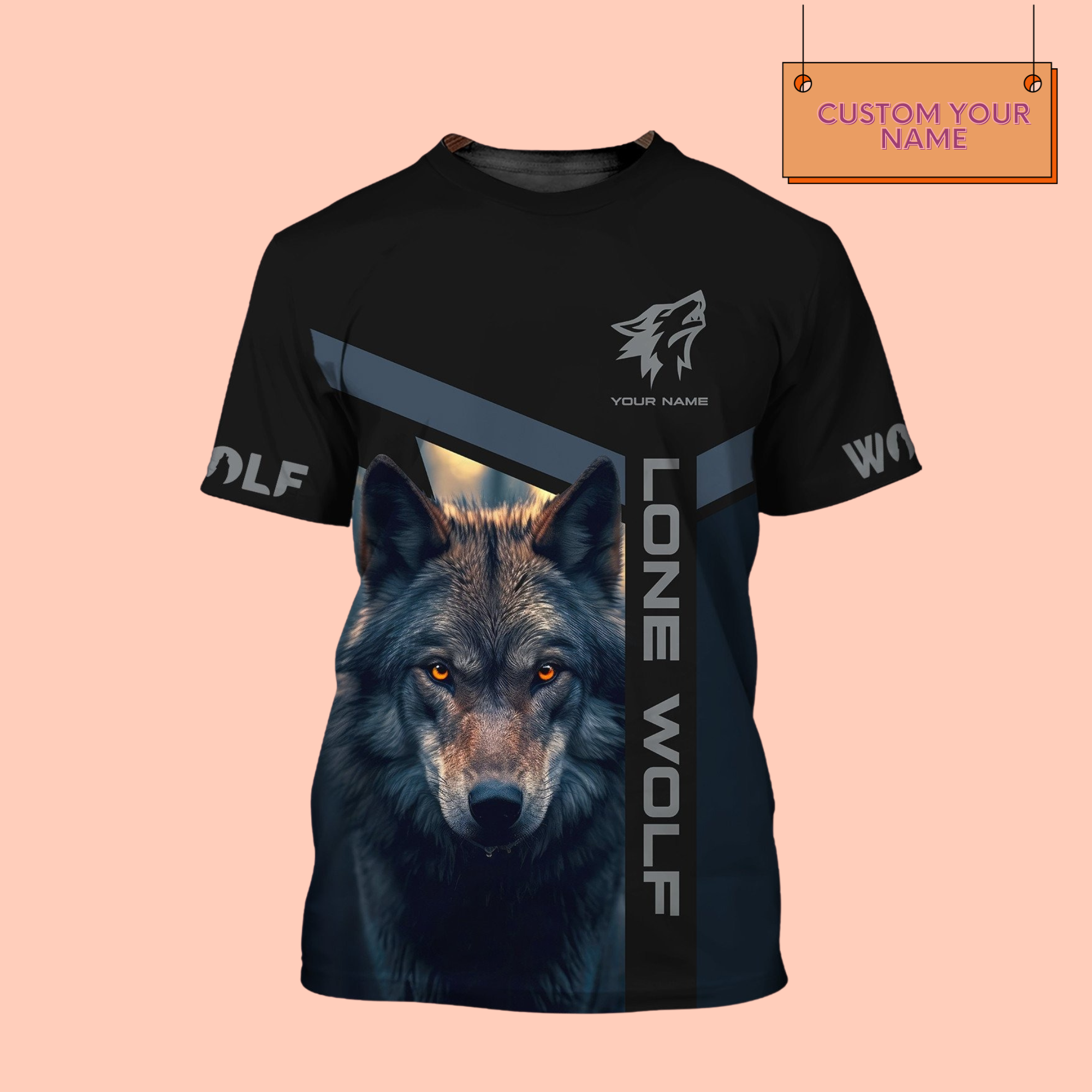 Personalized Border Lone Wolf Lovers Custom Name 3D T-Shirt / Hoodie / Sweatshirt / Zipper Hoodie / Fleece Zipper / Bomber / Hawaiian Shirt / Polo Shirt - Gift For Dog Lovers