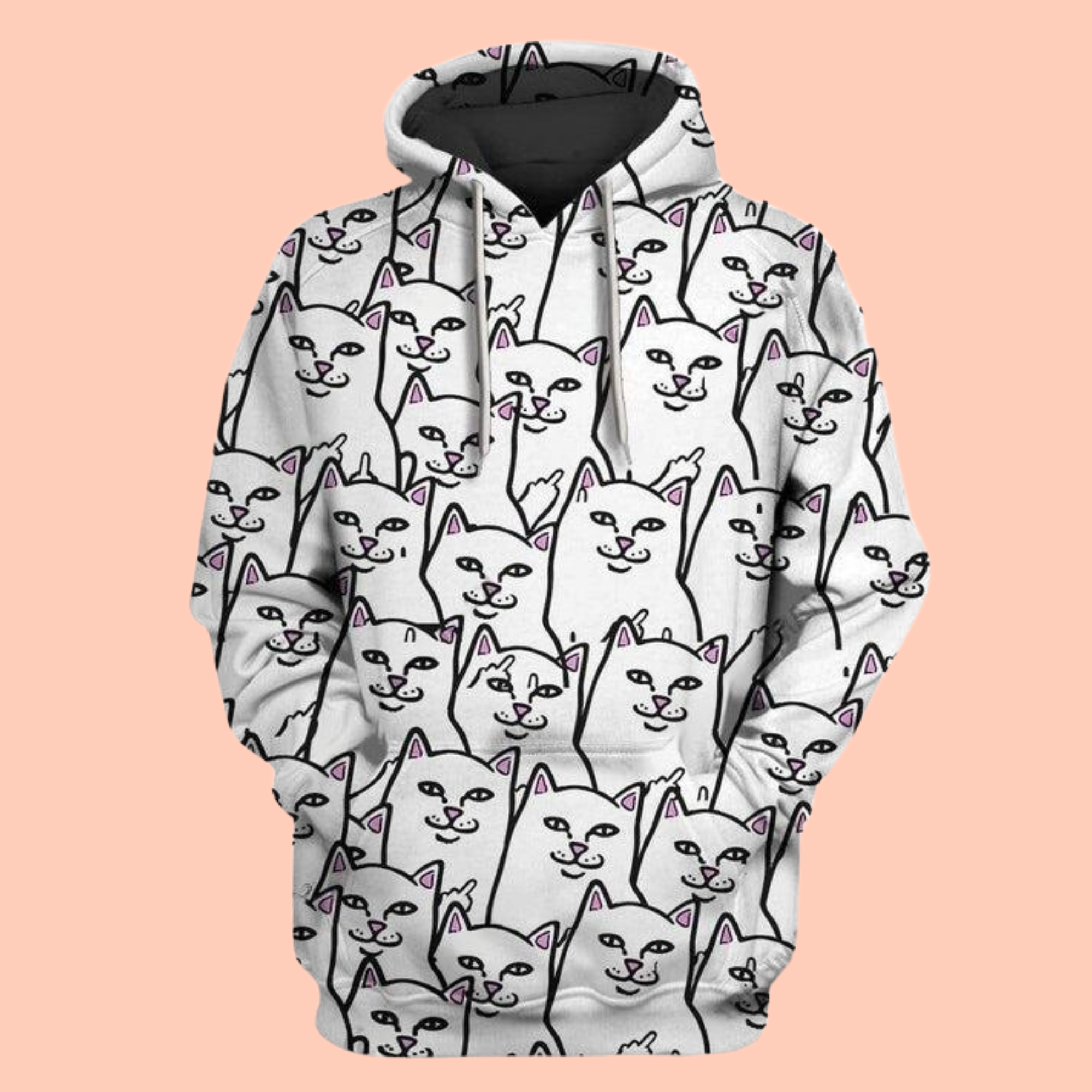 Naughty Cat 3D Cat T-Shirt / Hoodie / Sweatshirt / Zipper Hoodie - Gift For Cat's Lovers