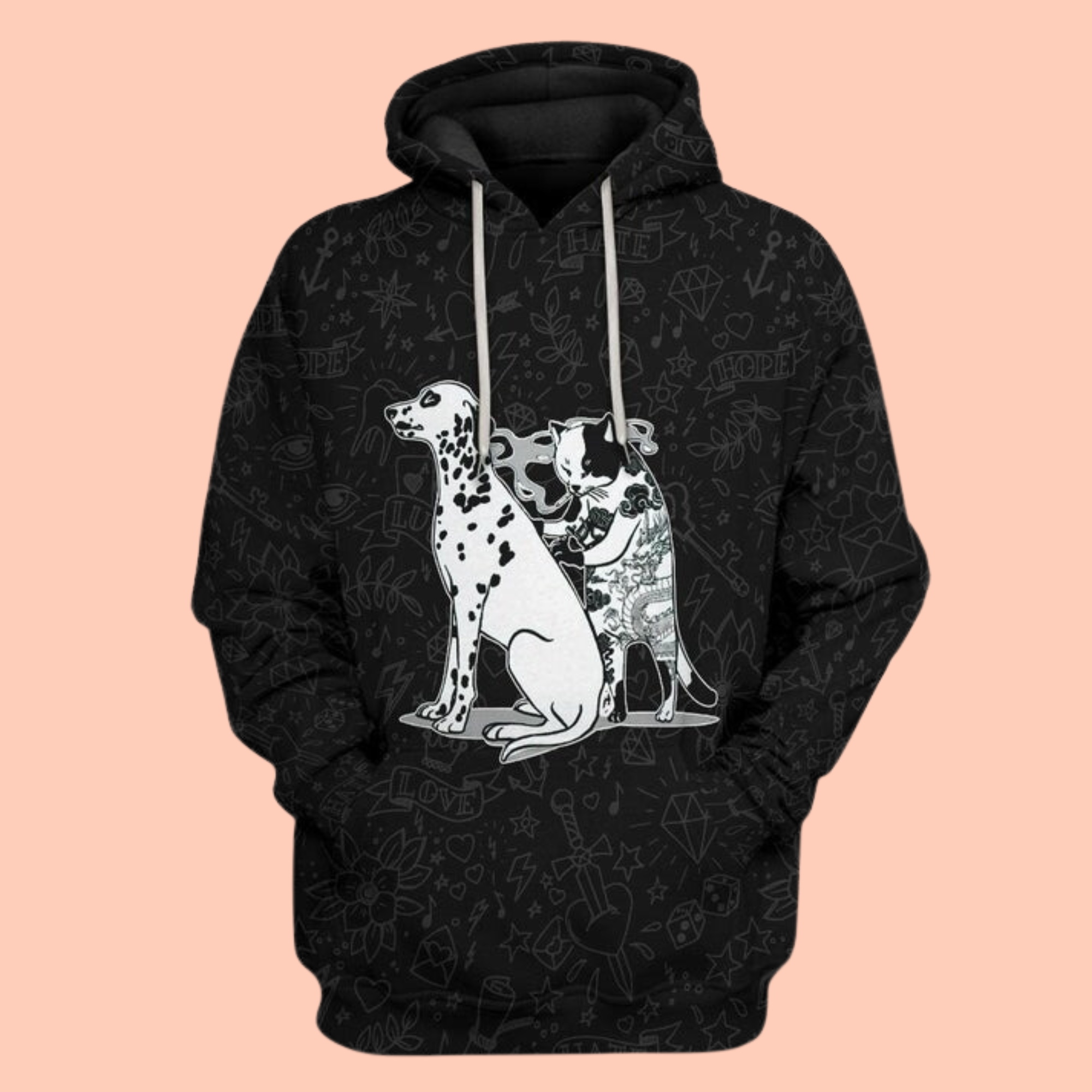 Tattoo Cat 3D Cat T-Shirt / Hoodie / Sweatshirt / Zipper Hoodie - Gift For Cat's Lovers
