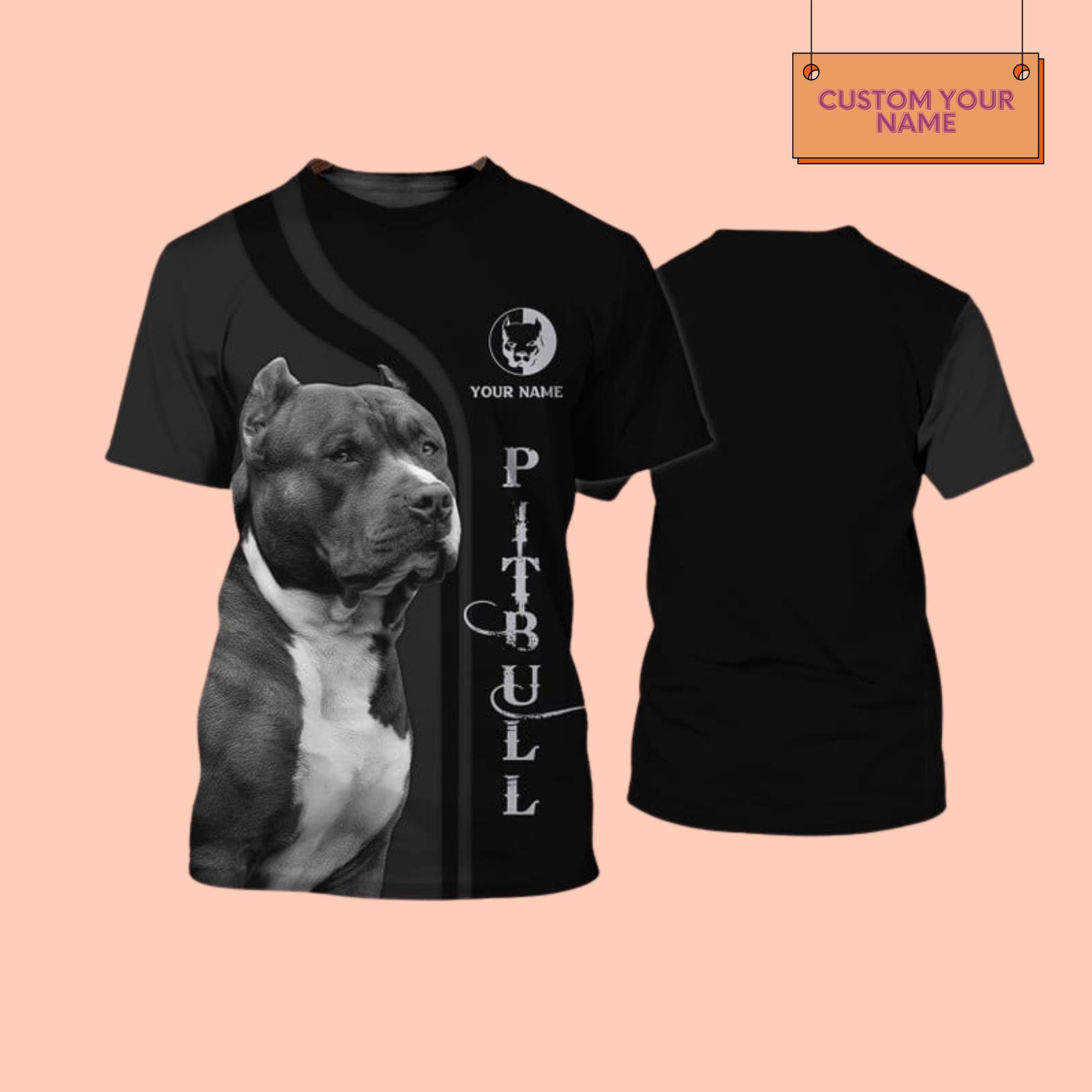 Personalized PitBull Dog Lovers Custom Name 3D T-Shirt / Hoodie / Sweatshirt / Zipper Hoodie / Fleece Zipper / Bomber / Hawaiian Shirt / Polo Shirt - Gift For Dog Lovers