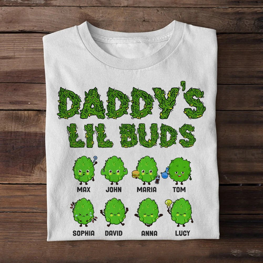 Daddy's Lil Buds Personalized Shirt Best Gift For Grandpa Dad Uncle Family