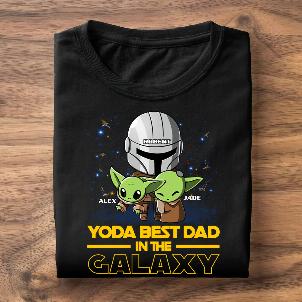 Best In The Galaxy Personalized Shirts Father's Day Gift For Dad, Grandpa, Uncle