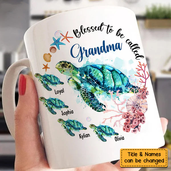 Personalized Grandma Turtle Mug Gift For Grandma