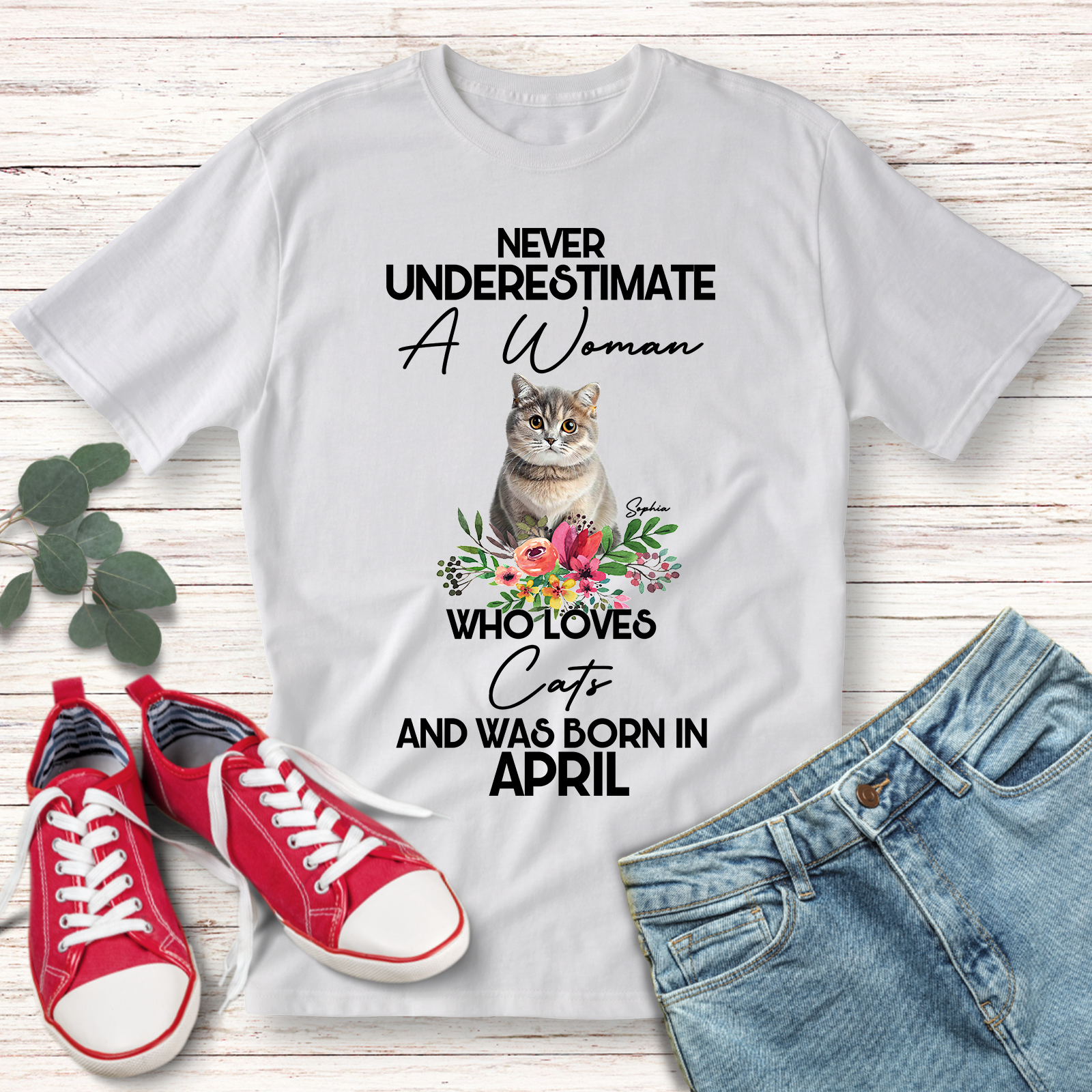 Cat Mom April T-shirt / Hoodie / Sweatshirt - Gift for Cat Lovers
