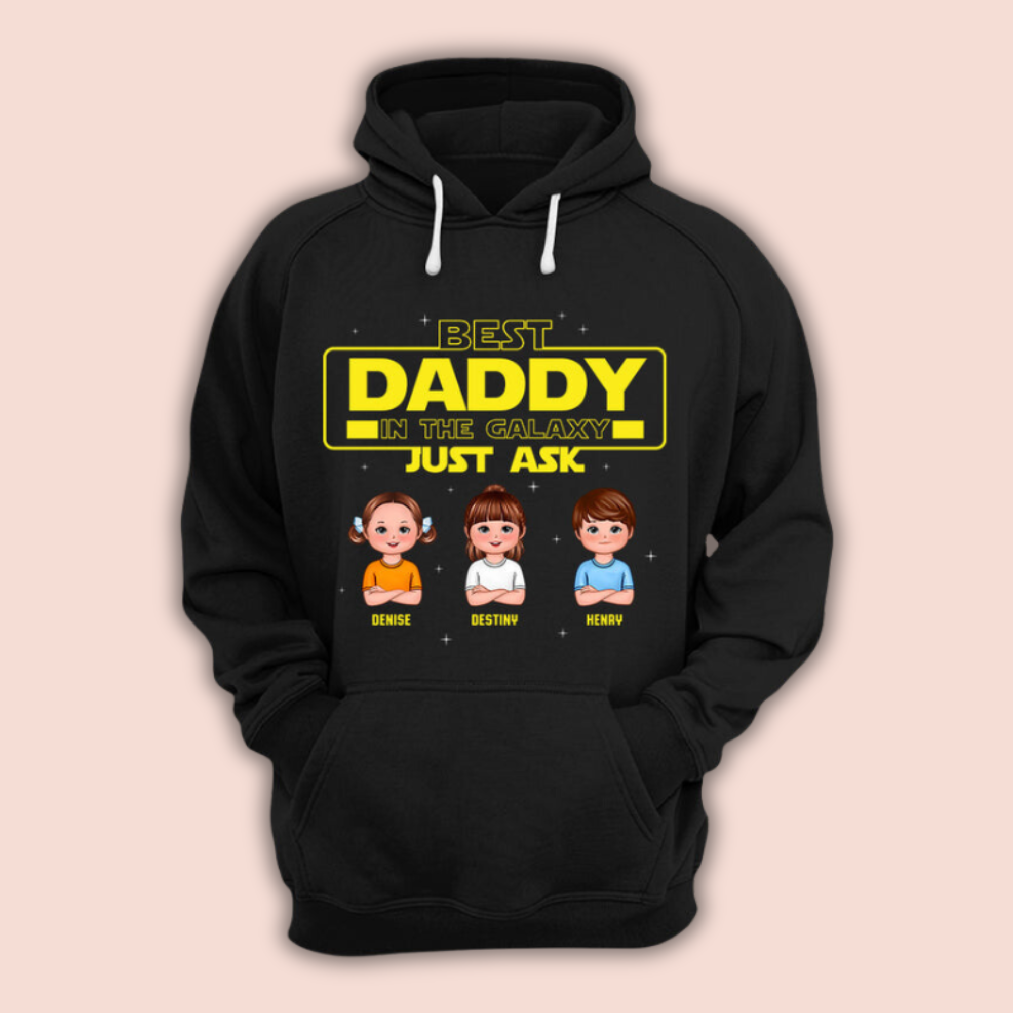 Personalized Best Daddy In The Galaxy T-Shirt / Hoodie Best Gift For Father