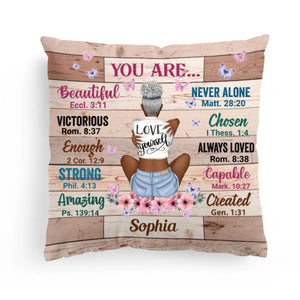 Personalized Beautiful Victorious Capable Amazing Pillow Gift For Black Woman, Black Queen, Black Girl