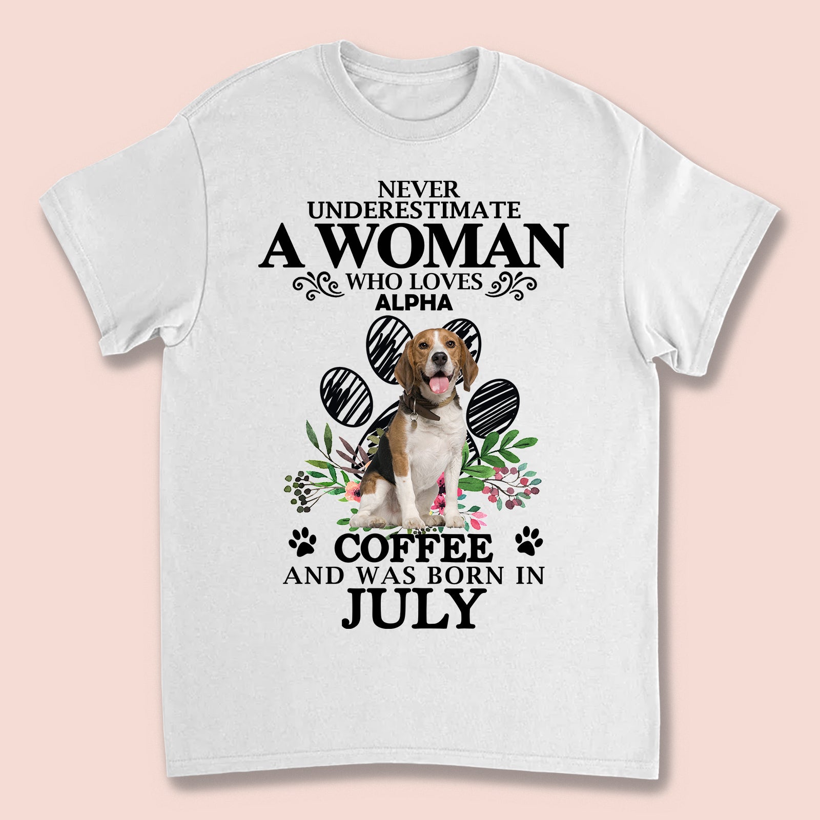 Custom Photo Never Underestimate a Woman Who Loves T-shirt / Hoodie / Sweatshirt Gift for Dog Cat Lovers