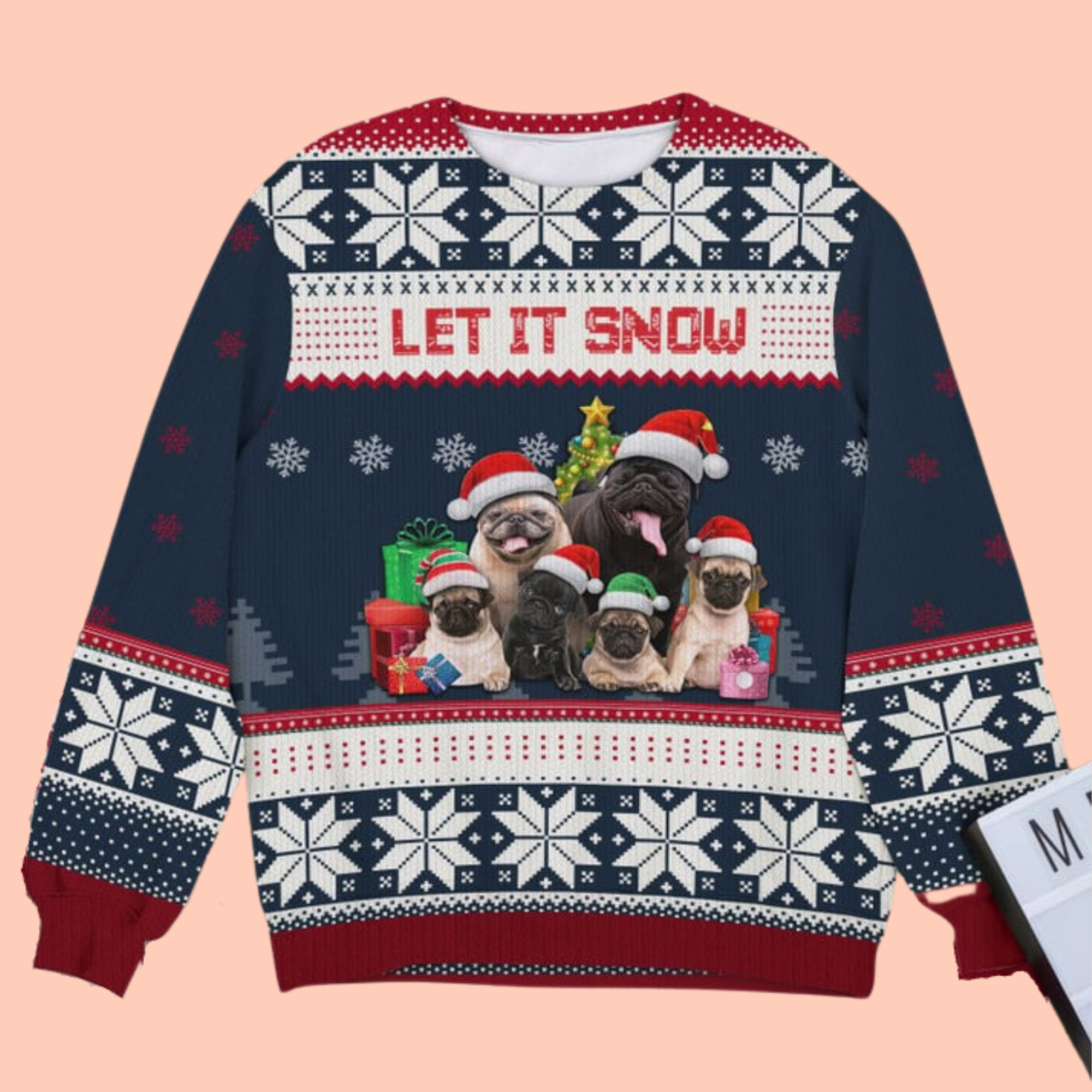 Pub Dog Let It Snow 3D Sweater Christmas Gift 3D T-Shirt SweaterShirt - Christmas Gift