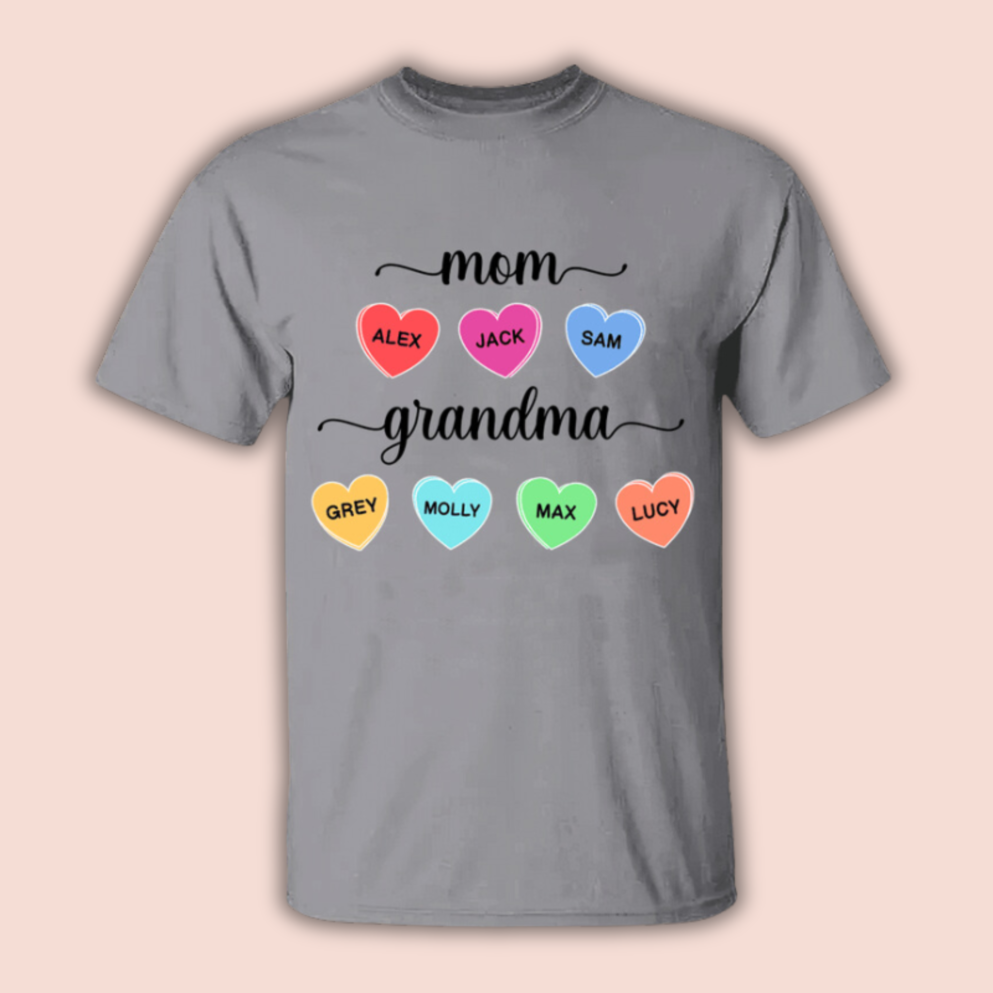 Personalized Mom/Grandma With Children Names T-Shirt/ Hoodie Gift For Mom / Grandmother