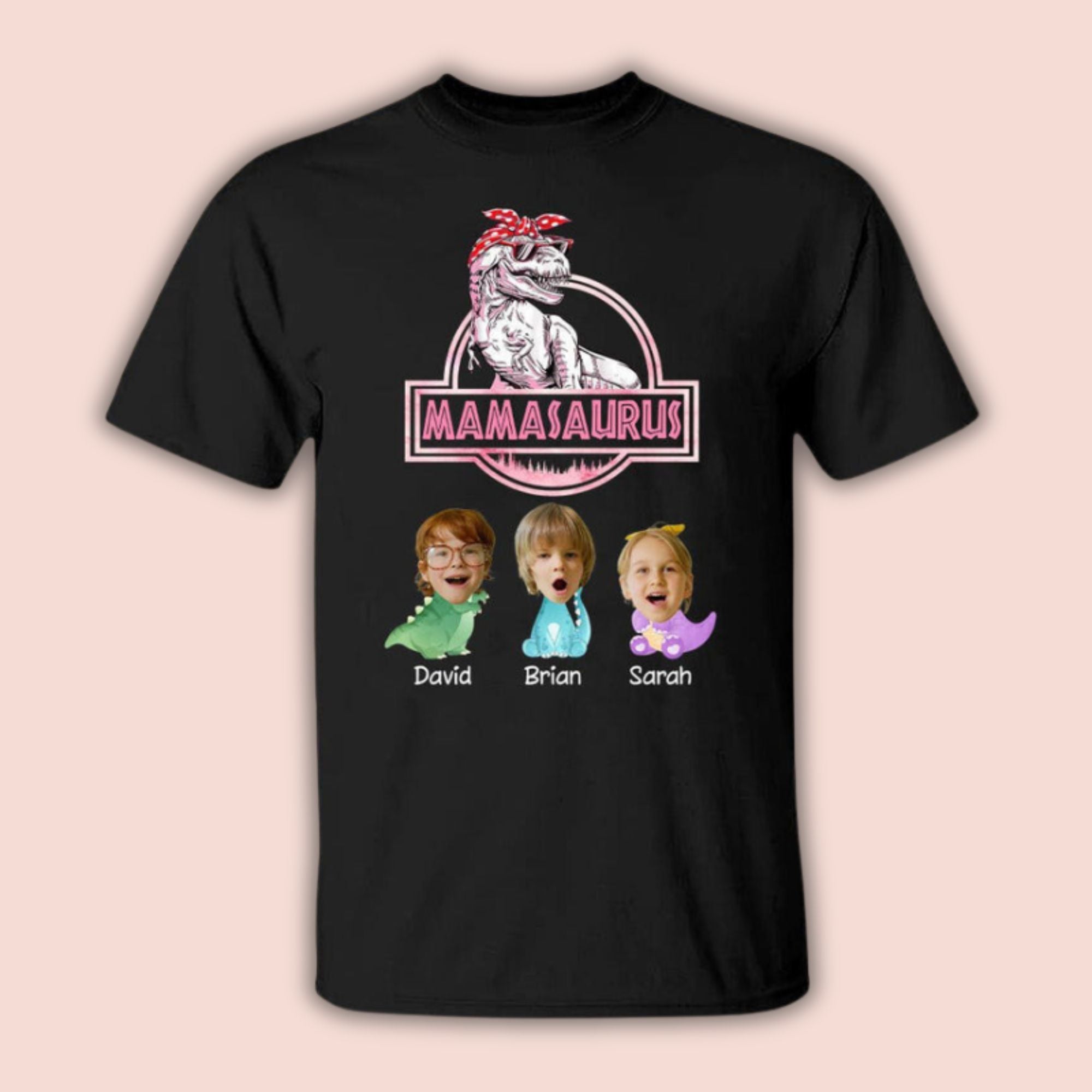 Personalized Mamasaurus & Photo (Version 2) T-Shirt/ Hoodie Best Gift For Mother