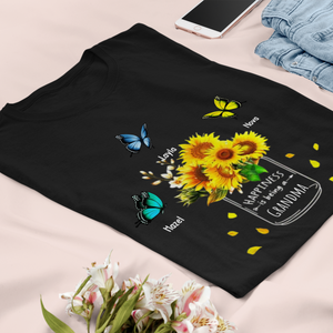 Personalized Happiness is being a Grandma Flower Grandma With Kids / Sweatshirt Gift For Grandma
