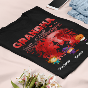 Personalized Halloween Grandma Mommy Of Little Monsters T-shirt / Hoodie / Sweatshirt Gift For Grandma Mommy