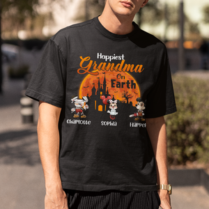 Personalized Halloween Happiness on Earth T-shirt / Hoodie / Sweatshirt Gift For Grandma