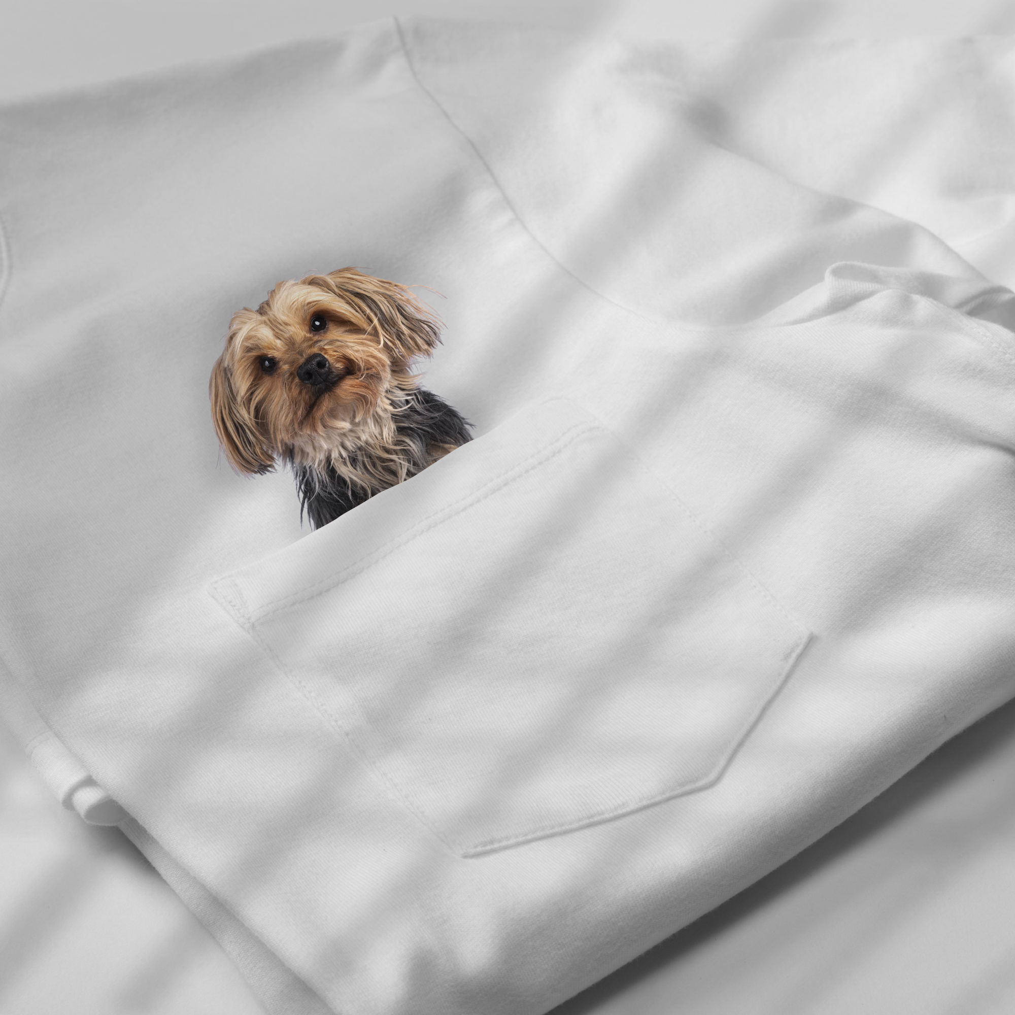 Custom Photo Dog In Pocket Personalized Pocket T-shirt Gift for Dog Lovers