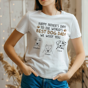Personalized Dog Dad Happy Father's Day T-shirt Gift for Father's Day