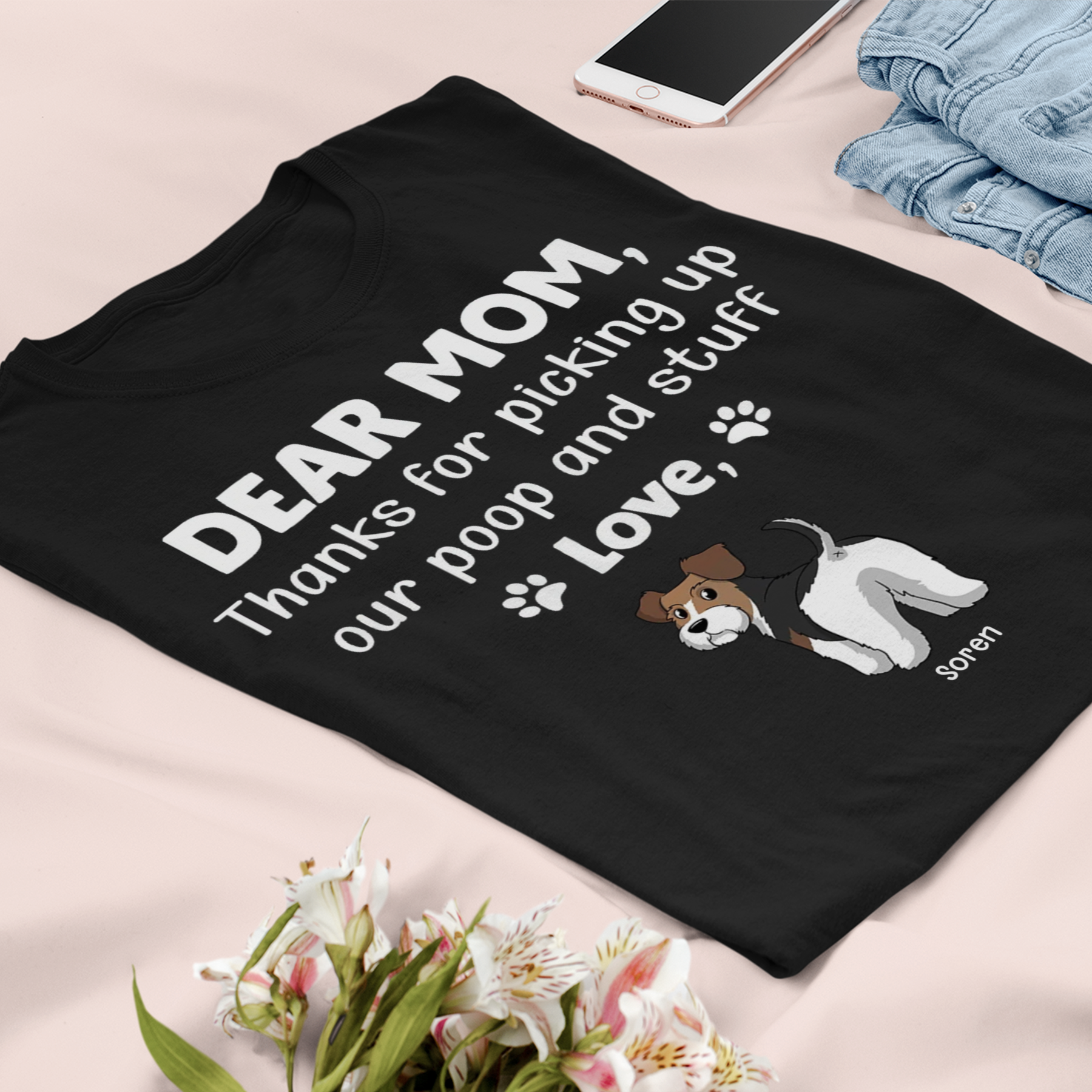 Personalized Thanks For Picking Up Our Poop Custom T-shirt / Hoodie / Sweatshirt Gift For Mom and Dad