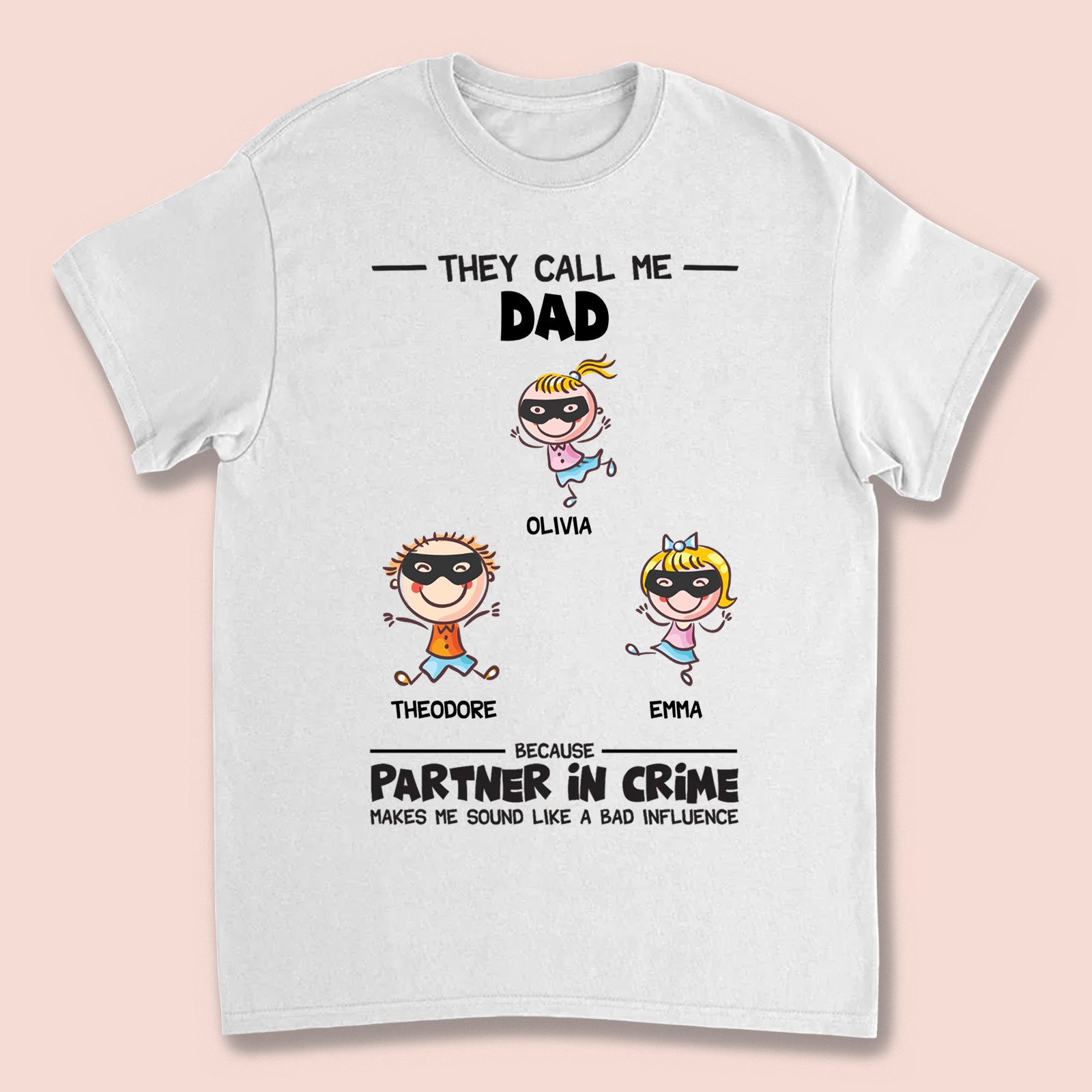 Pesonalized Partner In Crime Kids T-Shirt / Hoodie / Sweater Father's Day Gift