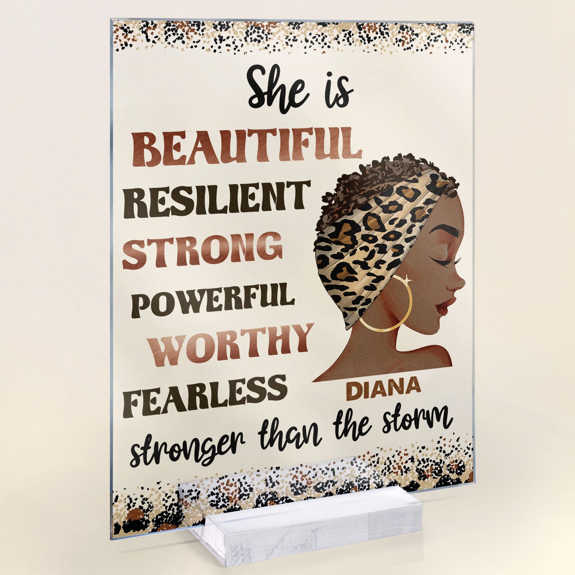 Personalized Stronger Than The Storm - Personalized Acrylic Plaque