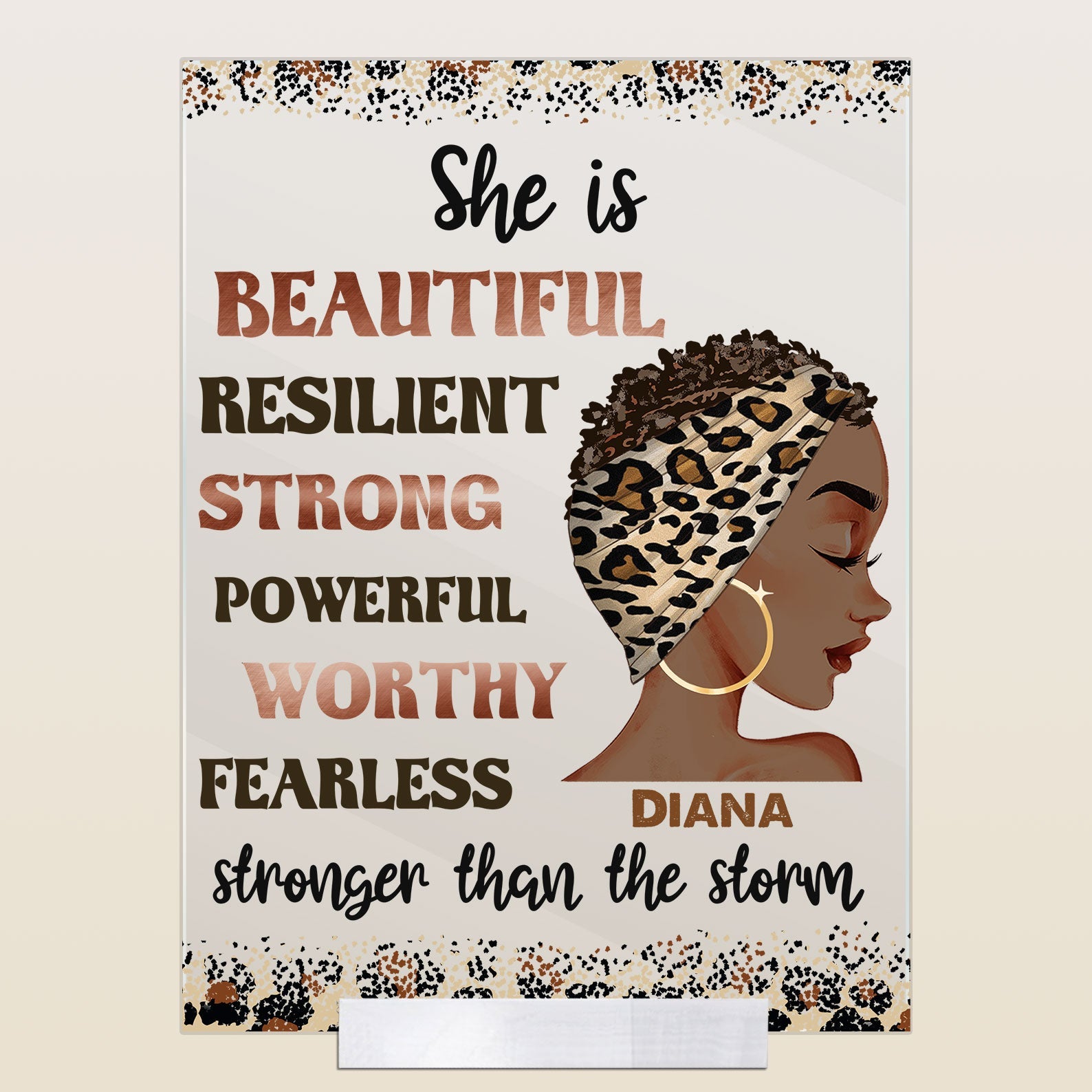 Personalized Stronger Than The Storm - Personalized Acrylic Plaque