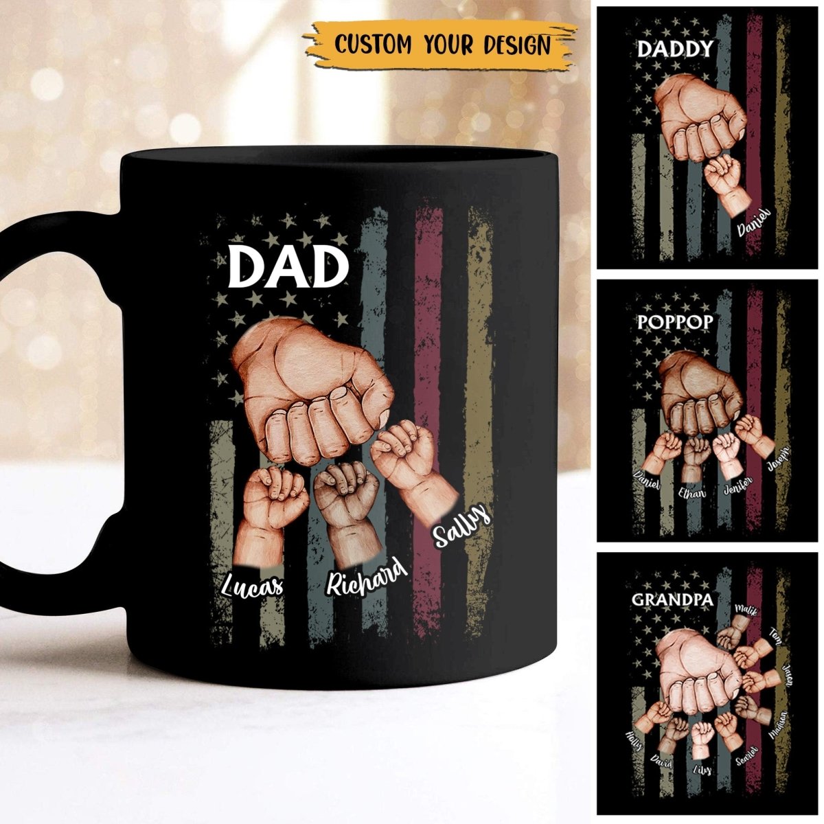 The Best Dads Get Promoted To Papa Gift for Daddy' Sticker | Spreadshirt