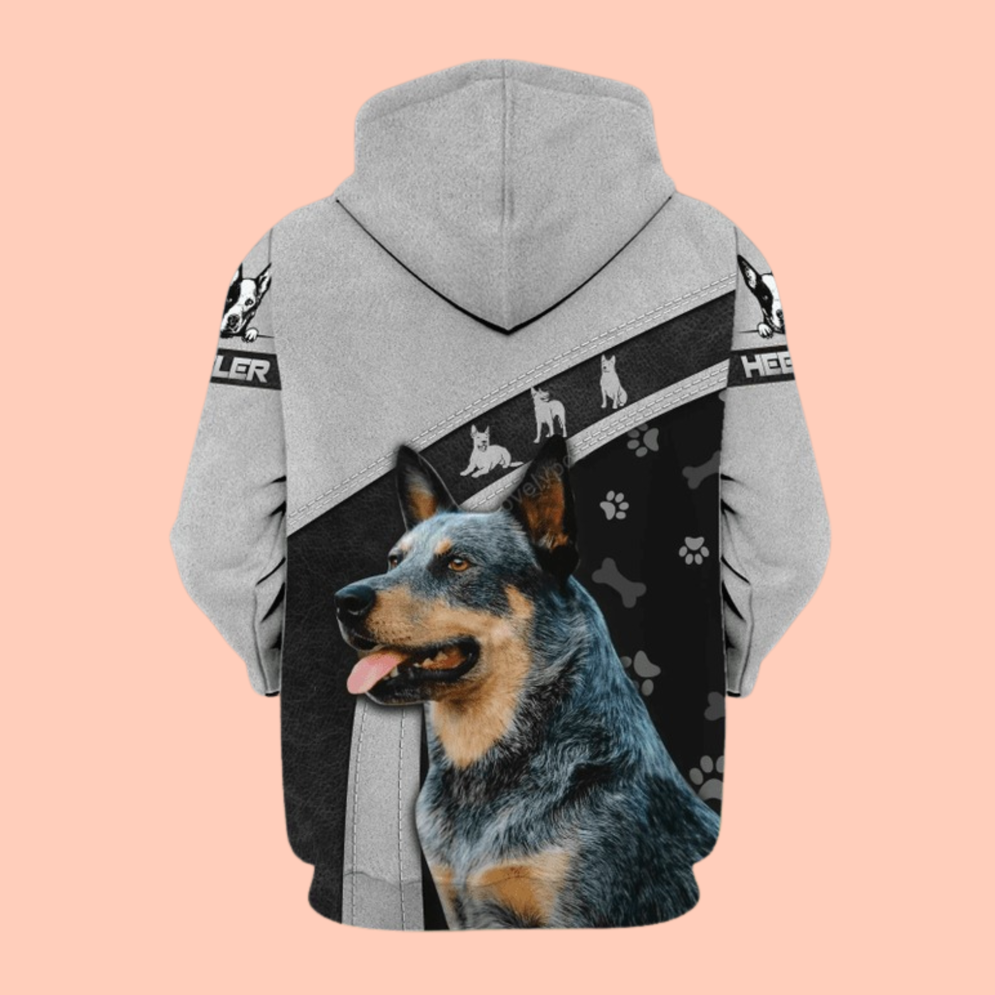 Personalized Love Heeler 3D T-Shirt / Zipper Hoodie / Sweatshirt - Gift For Dog's Lovers