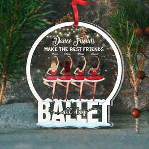 Personalized Dance Friends Make The Best Friends Ornament - Gift For Ballet Friends
