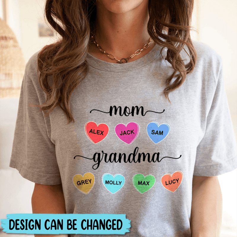 Personalized Mom/Grandma With Children Names T-Shirt/ Hoodie Gift For Mom / Grandmother