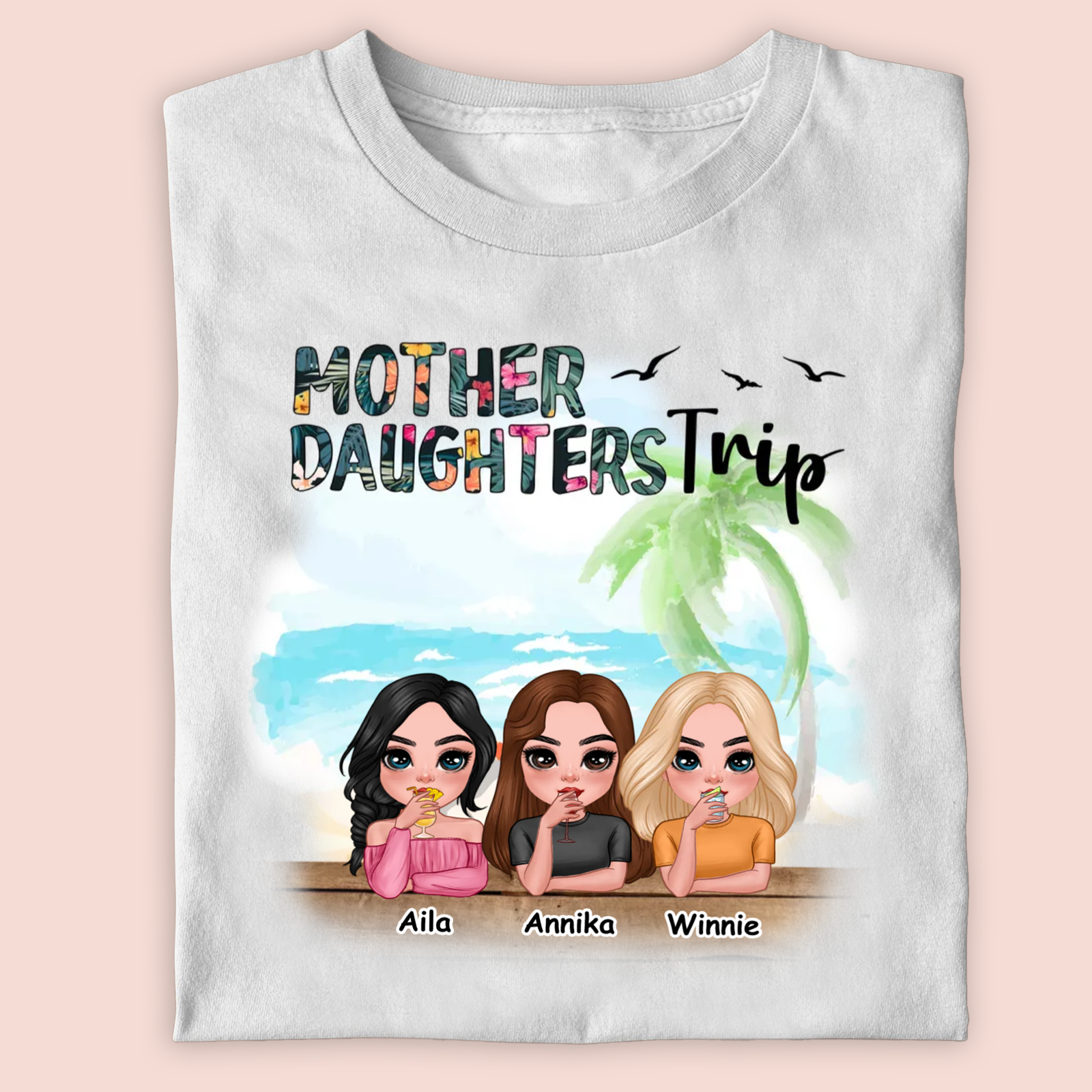 Mother And Daughter Summer Trip Best Gift For Mom and Daughters T-shirt