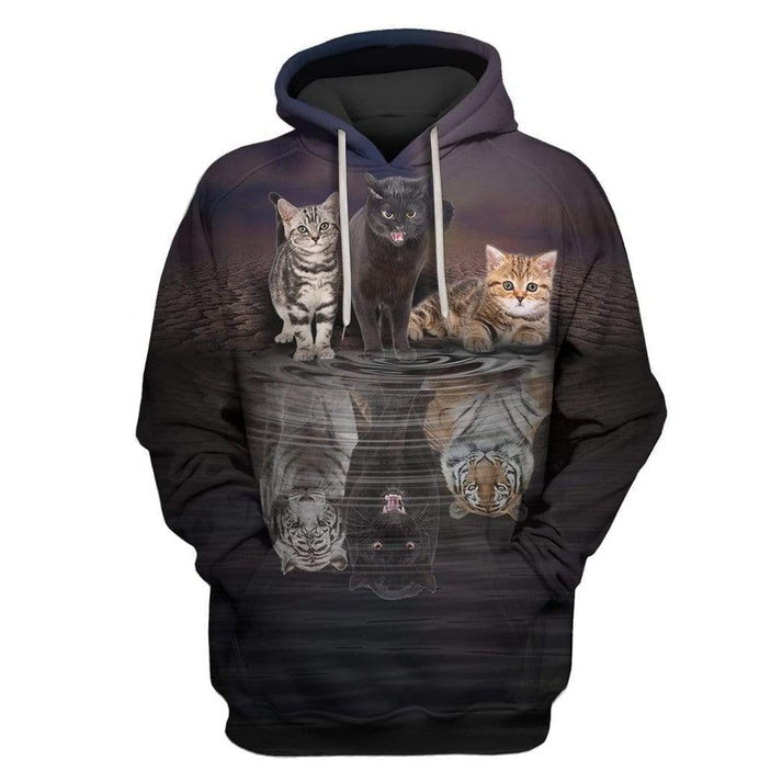 Cute Three Cats 3D Cat T-Shirt / Hoodie / Sweatshirt / Zipper Hoodie - Gift For Cat's Lovers