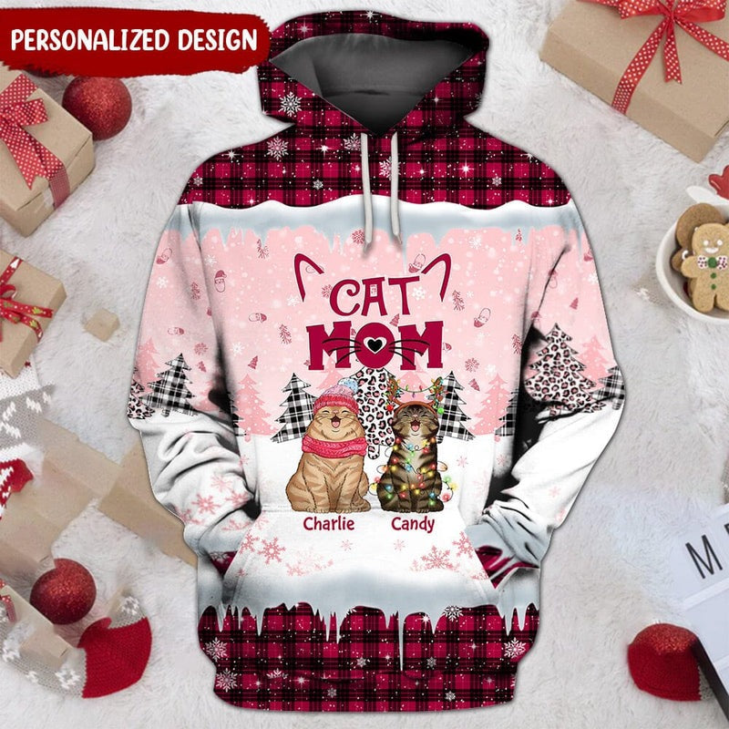 Meowy Christmas Loves Cute Laughing Cats 3D Cat T-Shirt/ Hoodie/Sweatshirt - Gift For Chrismast
