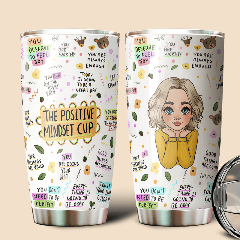Personalized The Positive Mindset Tumbler - Best Gift For Daughter, Girl Friend, Mom