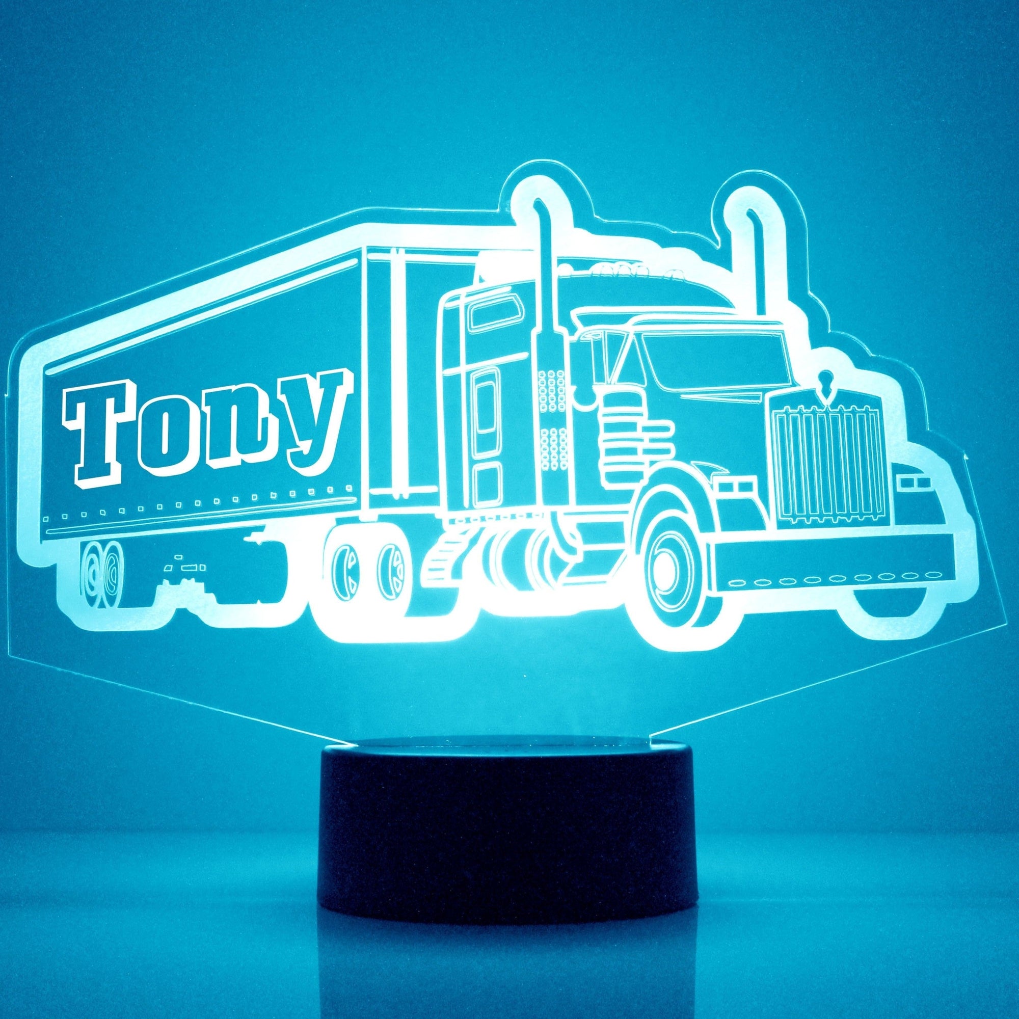 Personalized Truck Night Lights with Name 7/16 Color Changing LED Lamp III10