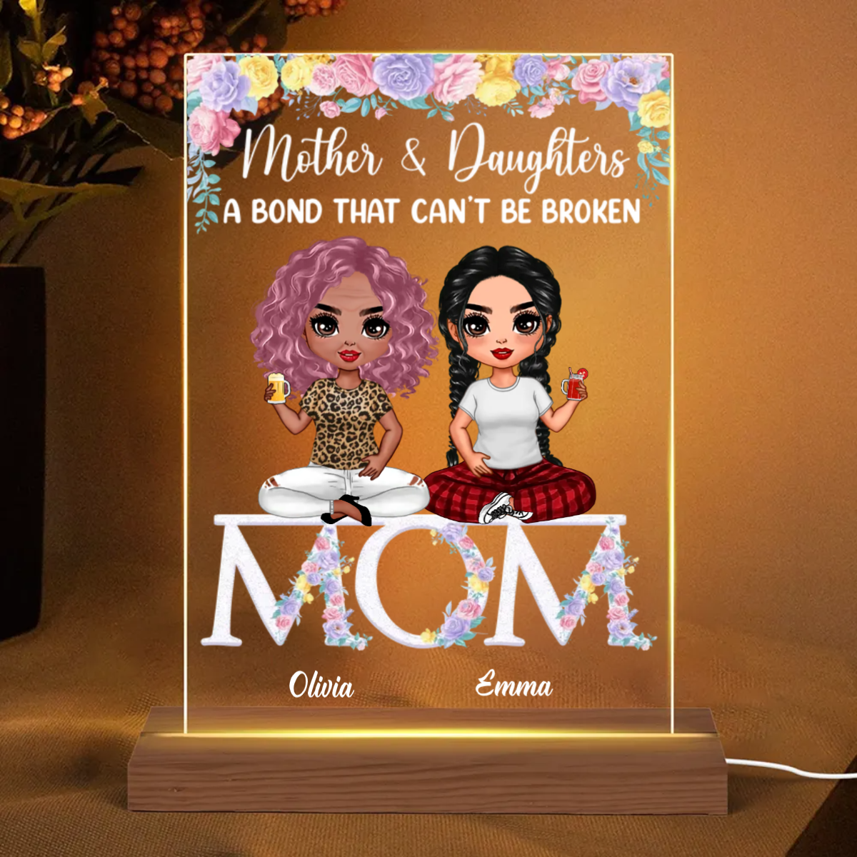 Mother And Daughter - Personalized Acrylic Plaque