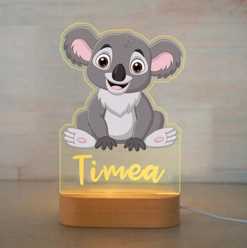 Personalized Bedroom Boys Girls Animal Mood Lighting Koala
