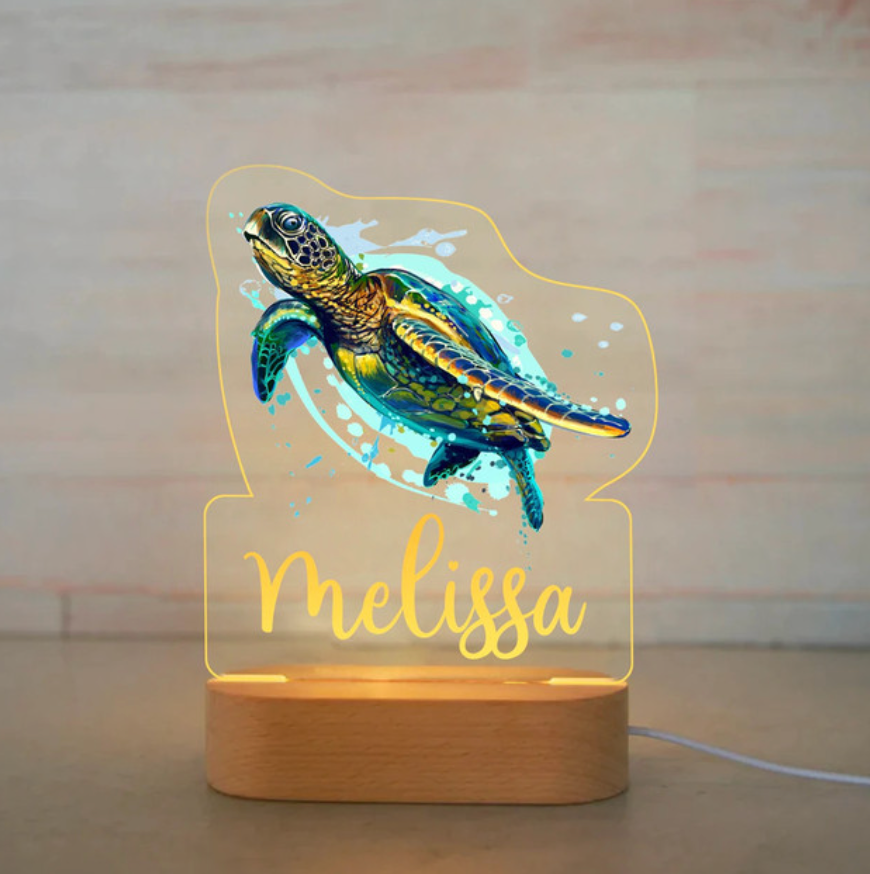Personalized Bedroom Boys Girls Animal Mood Lighting Turtle