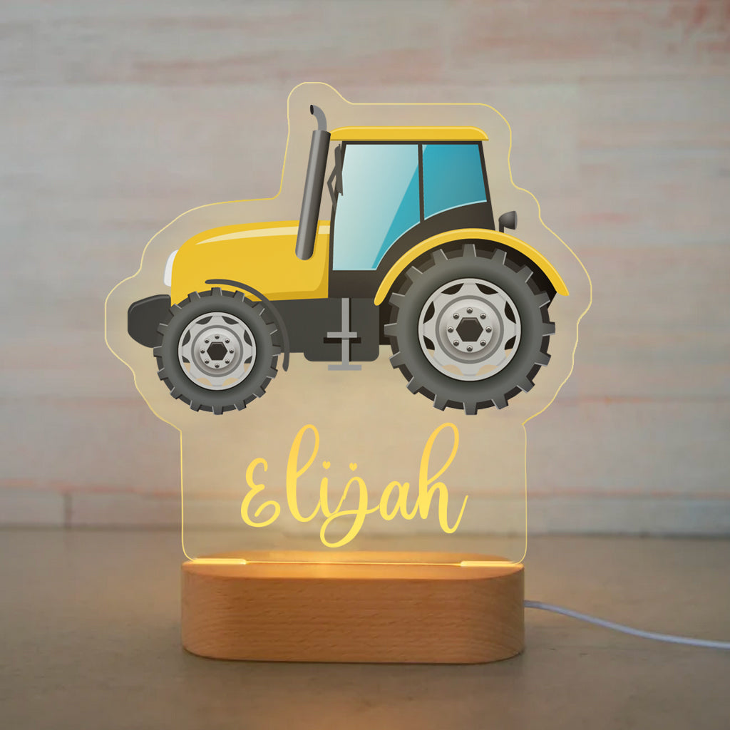 Personalized Tools Car Wood-base Night Light Agricultural Vehicle