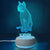 Personalized 3D Cat Night Lights with Name 7/16 Colors Changing Led Lamp