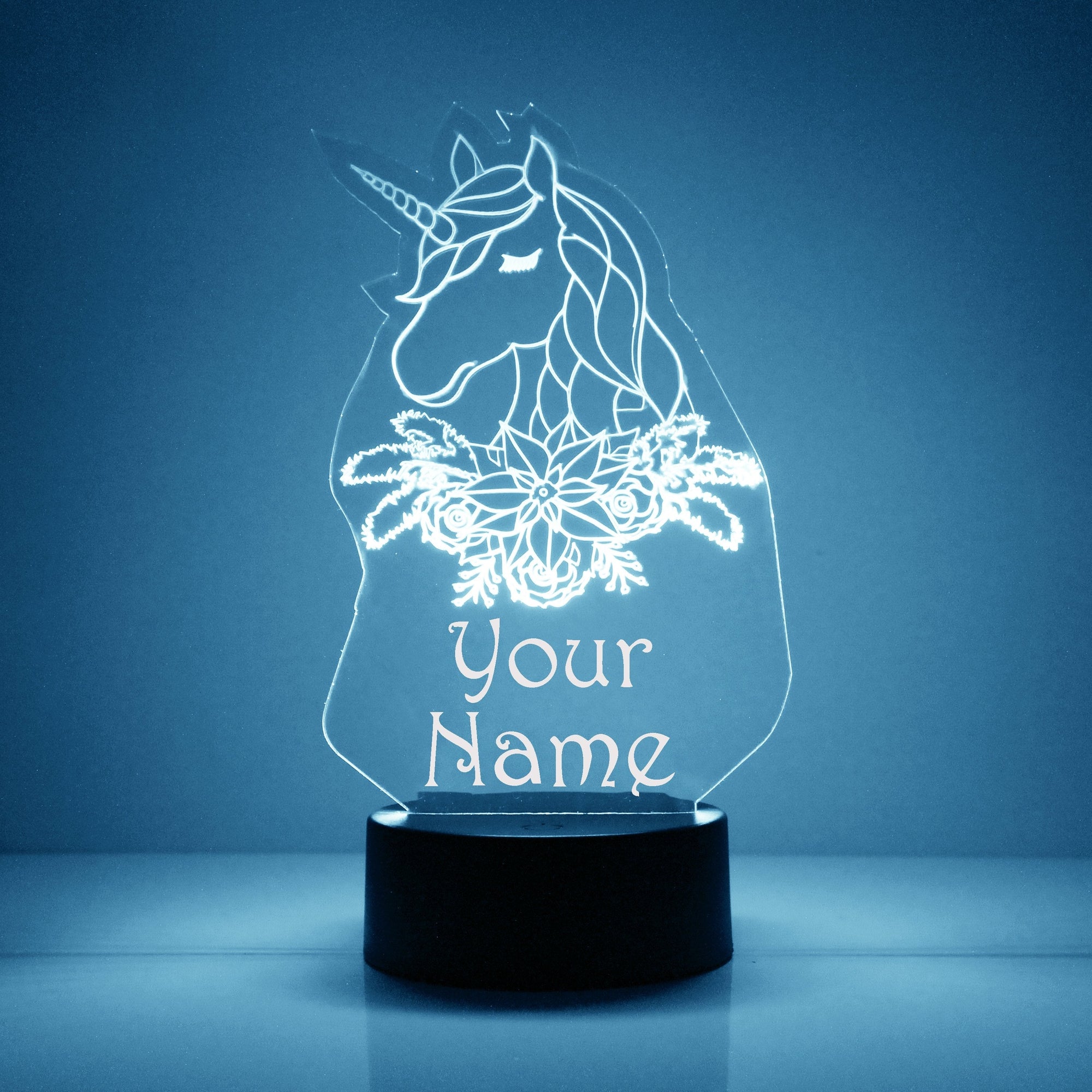 Personalized Unicorn Night Lights with Name 7/16 Colors Changing LED Lamp NL3021