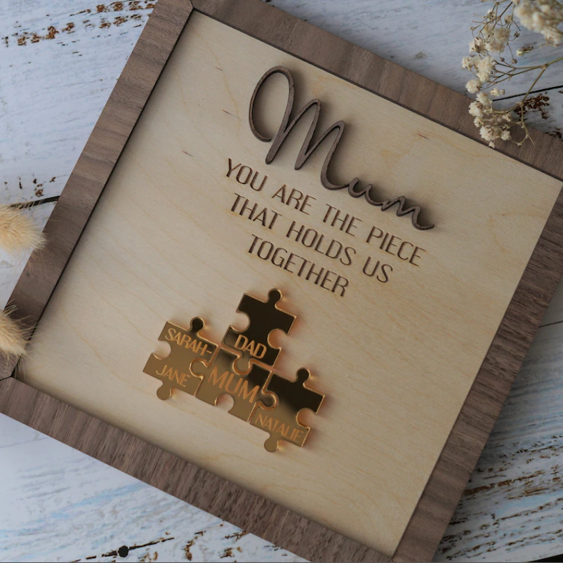 Personalized Mothers Day Gift Mom You Are The Piece That Holds Us Together Puzzles Pieces Name Sign