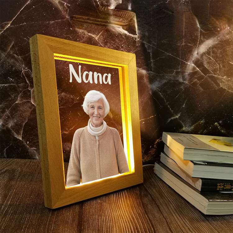 Custom Mom/Nana/Family Portrait Photo Frame Led Night Light
