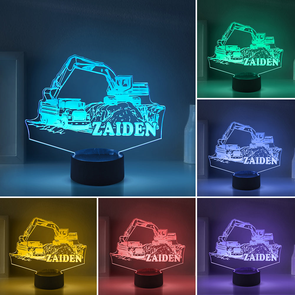 Personalized Truck Night Lights with Name 7/16 Colors Changing LED Lamp 12062201