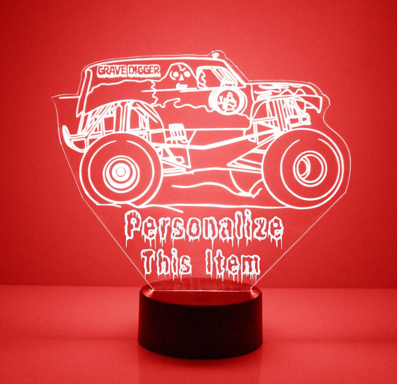 Personalized Truck Night Lights with Name 7/16 Colors Changing LED Lamp NL3017